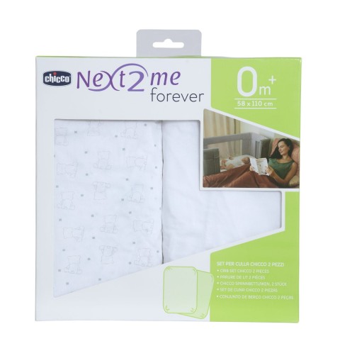 Chicco - prześcieradło 2szt Next2me Forever 58 x 110 cm | Bear